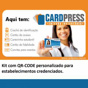 Banner CardPress 30x90cm com QR-CODE personalizado 