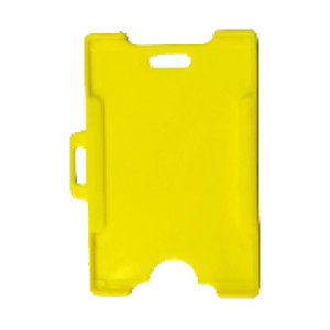 Suporte Plstico para Crachs M2 Horizontal com ala  -  AMARELO