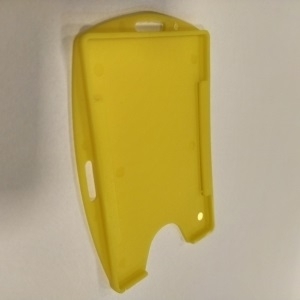 Suporte Plstico para Crachs M3 Conjugado - Vertical e Horizontal com ala - AMARELO